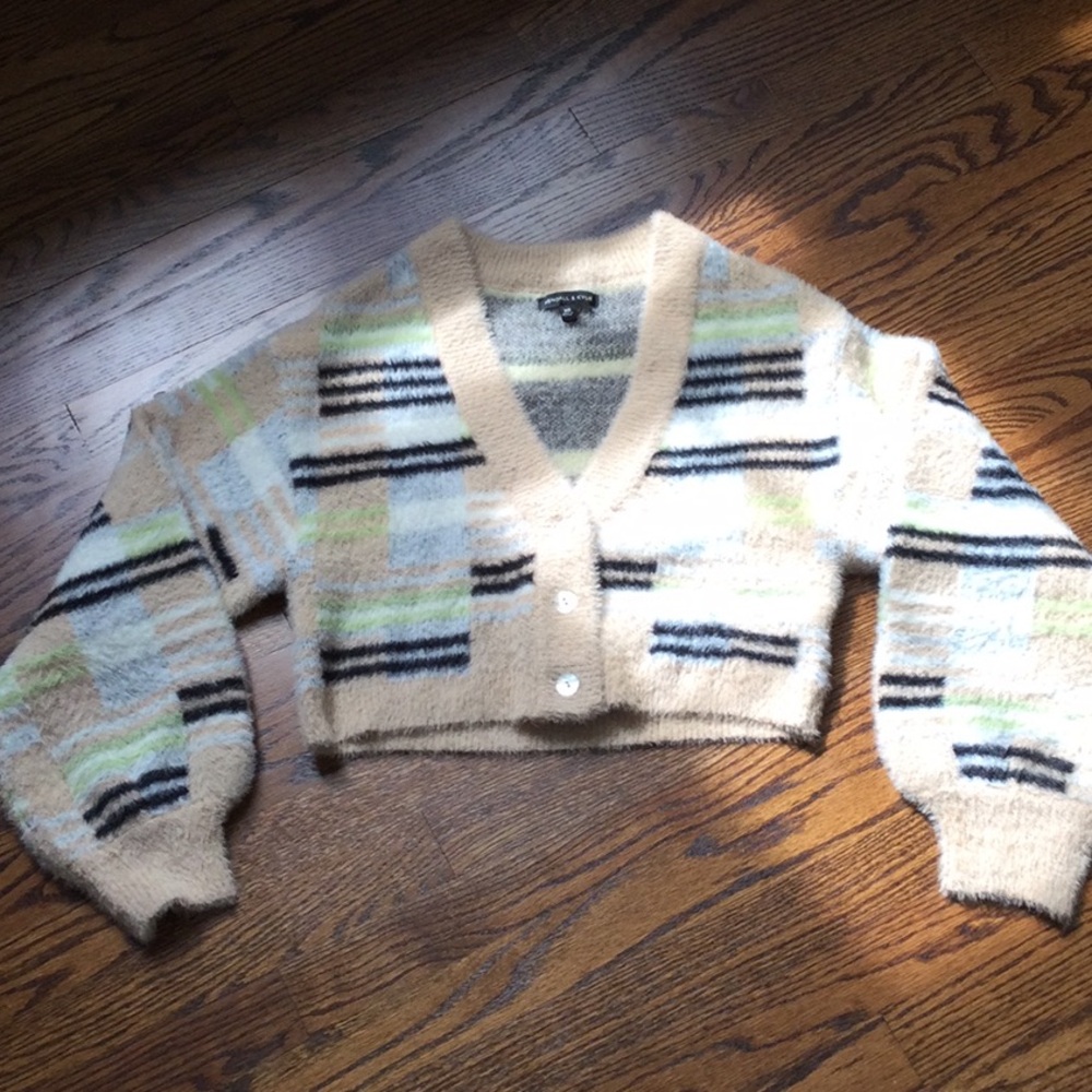 Kendall & Kylie Multi-colored patterned Cardigan in Sz XS - NWOT